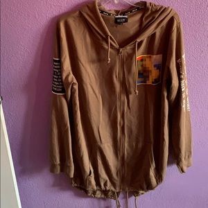 Brown zip up jacket